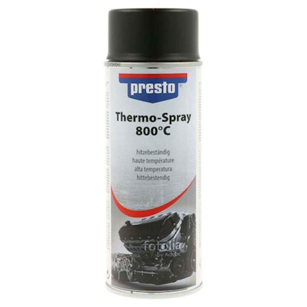PRESTO TERMO ISIYA DAYANIKLI 800 SPREY MAT SİYAH (400ml)