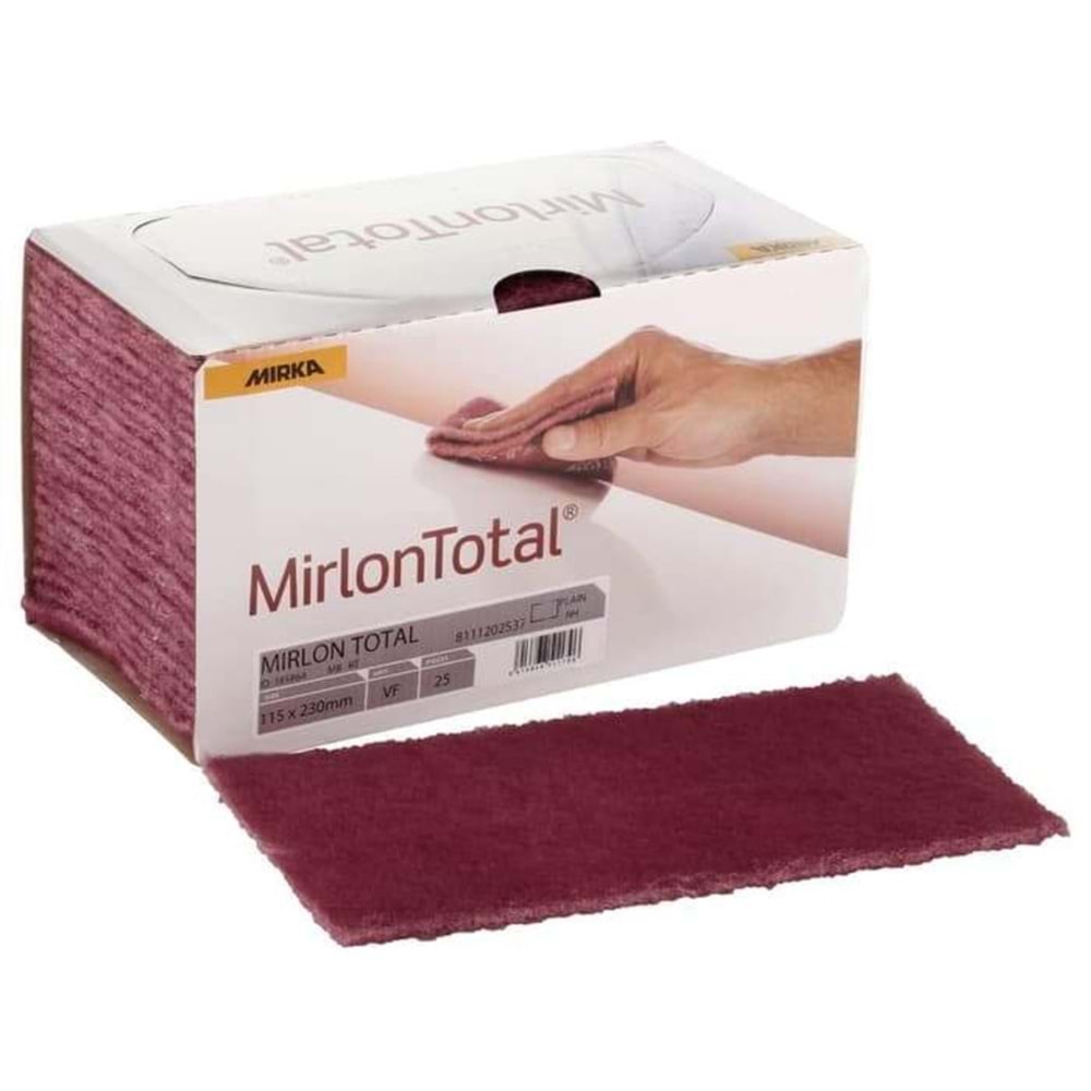 MIRKA MIRLON TOTAL VF360 115X230MM KEÇE ZIMPARA (KIRMIZI)
