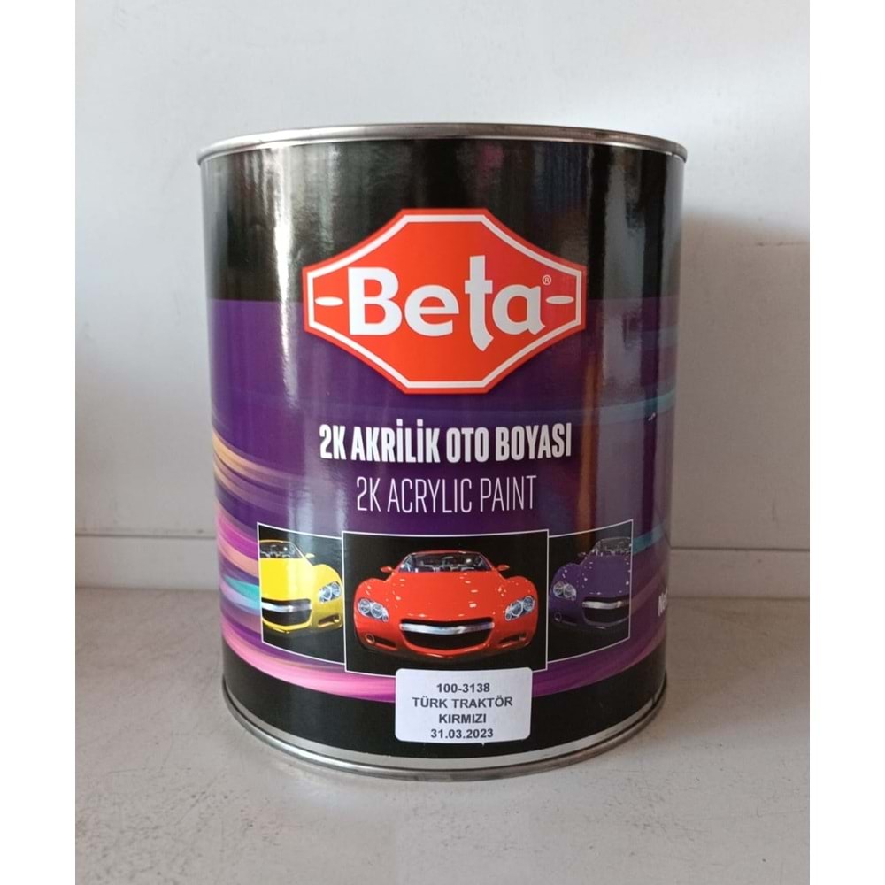 BETA AKRİLİK BOYA TÜRK TRAKTÖR KIRMIZI 2,5KG