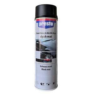 PRESTO RALLI AKRİLİK SPREY MAT SİYAH (500ML)