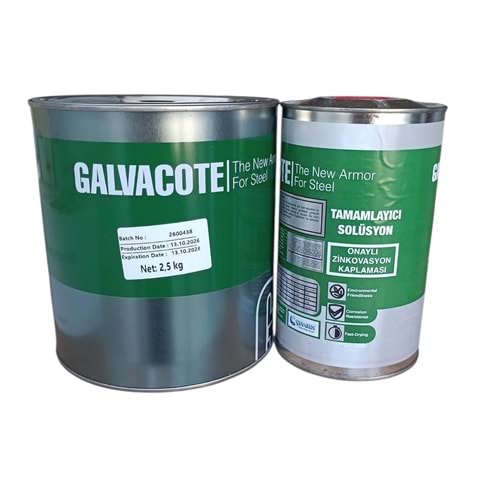 Galvacote Onaylı Zinkovasyon Kaplaması+Tamamlayıcı Solüsyon 2.5+1 KG