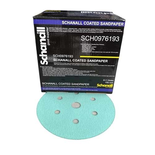 SCHANALL 7 Delik Daire Zımpara 150mm (P600)
