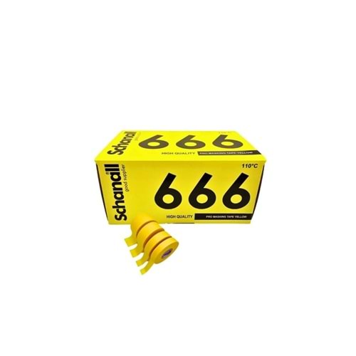 SCHANALL Pro Maskeleme Bantı 666 SARI 24*30mt 110° (pk 36 ad)