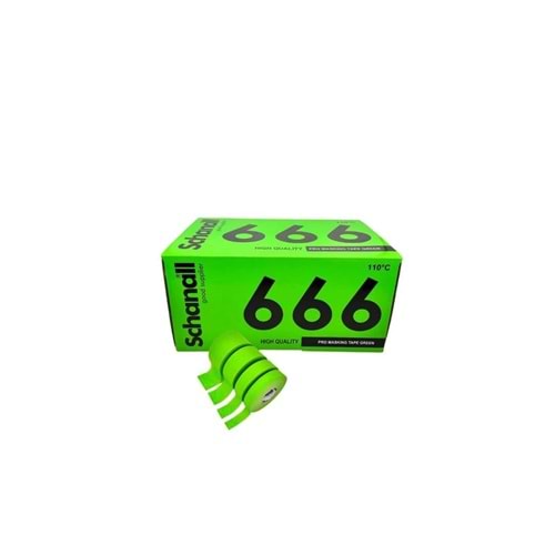 SCHANALL Pro Maskeleme Bantı 666 YEŞİL 24*30mt 110° (pk 36 ad)